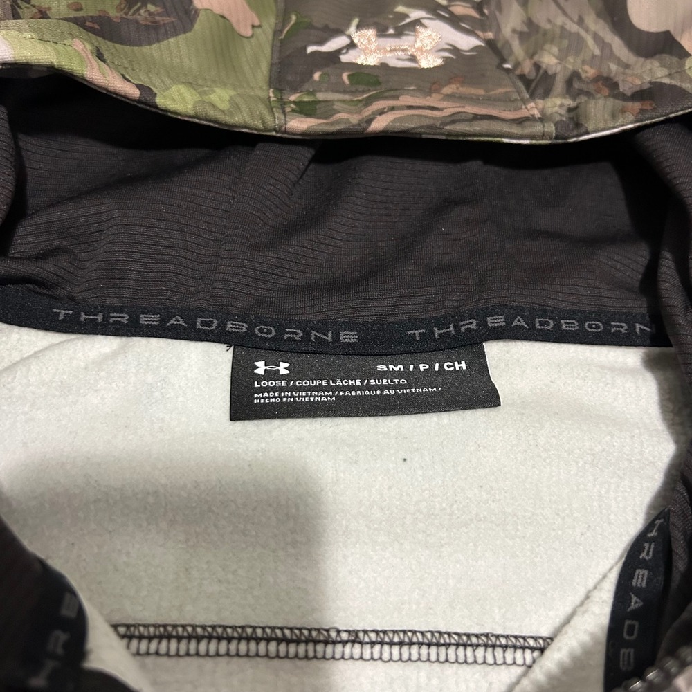 Under Armour Full Zip‎ Hoodie Womens Small Camo Threadborne Hunting Jacket - Picture 7 of 11